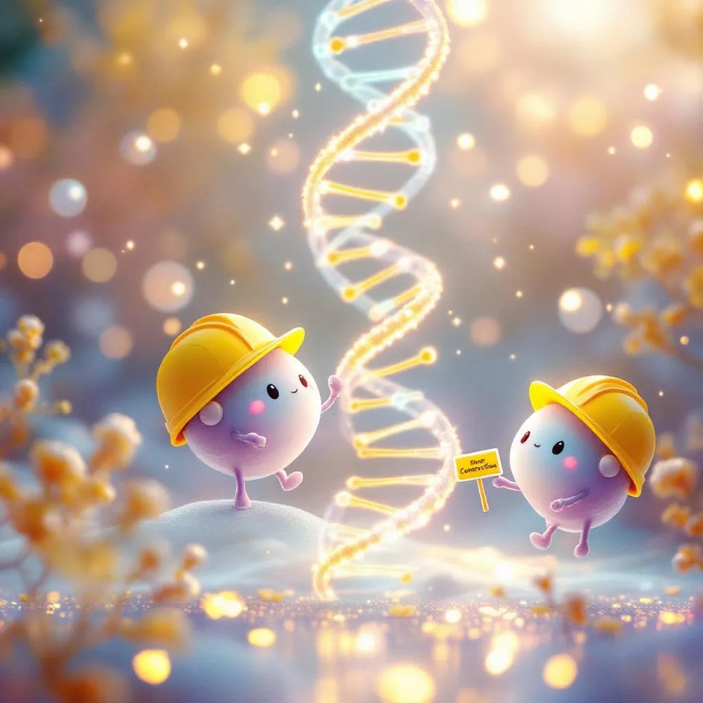 Worker Cells Repairing DNA